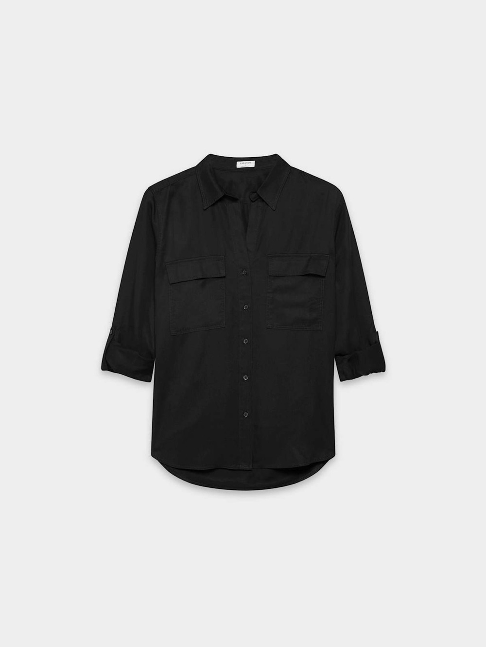 Babaton Black Button-Front Utility Shirt